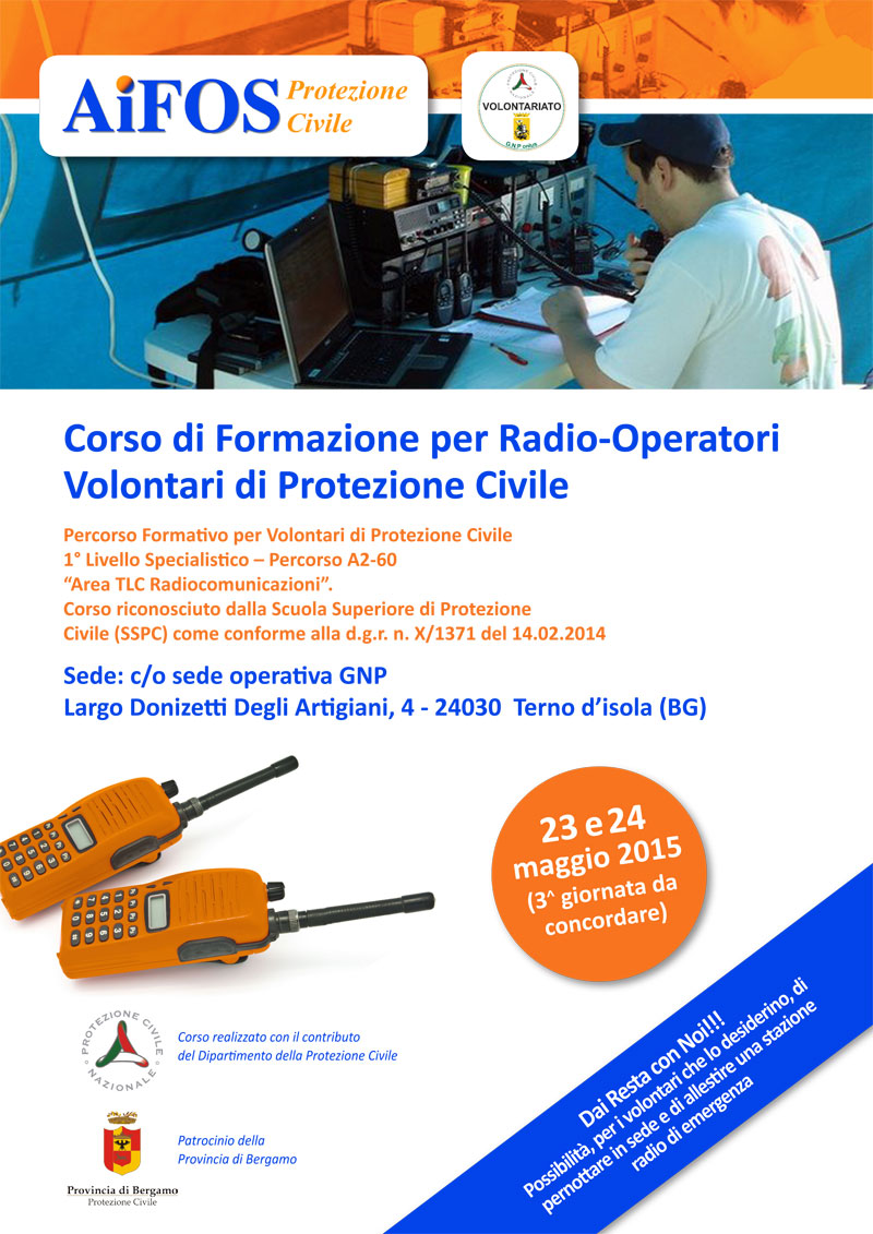 Corso di formazione per radio-operatori di protezione civile