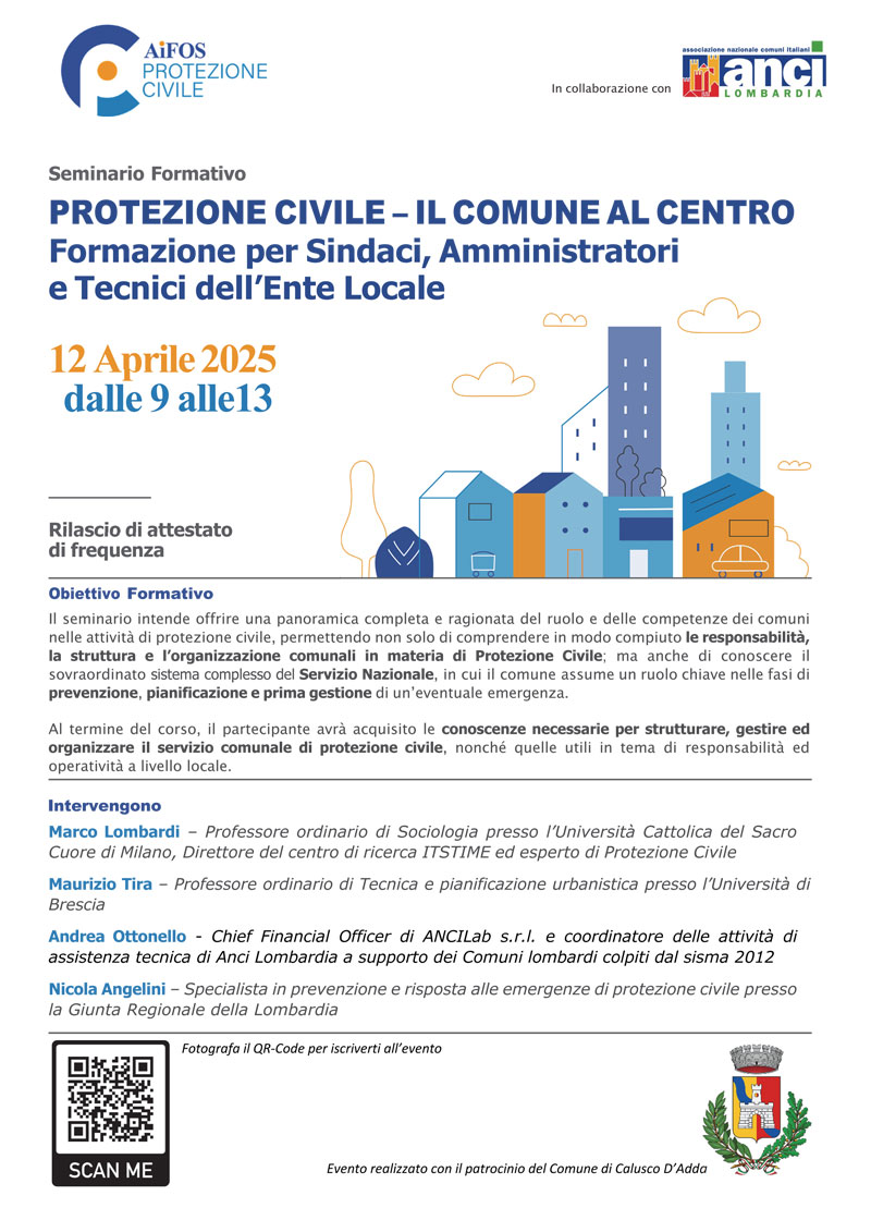 Protezione Civile - Il Comune al Centro